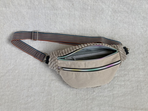 Nerka prążek i welur tapicerski "zero waste" Nerka prążek i welur tapicerski "zero waste"