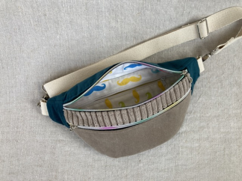 Nerka prążek i welur tapicerski "zero waste" Nerka prążek i welur tapicerski "zero waste"