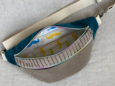 Nerka prążek i welur tapicerski "zero waste" Nerka prążek i welur tapicerski "zero waste"