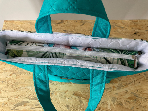 Torba szoperka pikowana tkanina wodoodporna