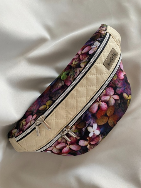 Nerka Luna z tkanin wodoodpornych hortensje i wanilia rozmiar L