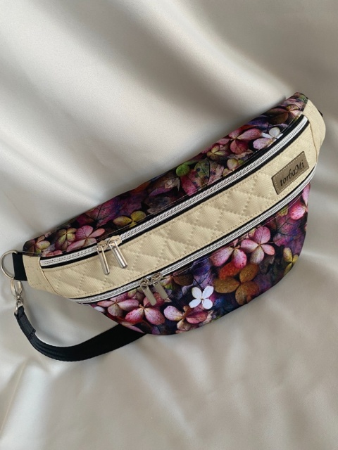 Nerka Luna z tkanin wodoodpornych hortensje i wanilia rozmiar L