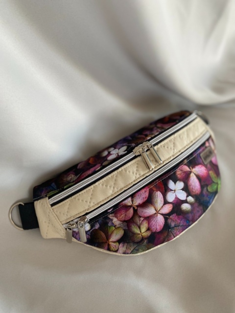 Nerka Luna z tkanin wodoodpornych hortensje i wanilia rozmiar M