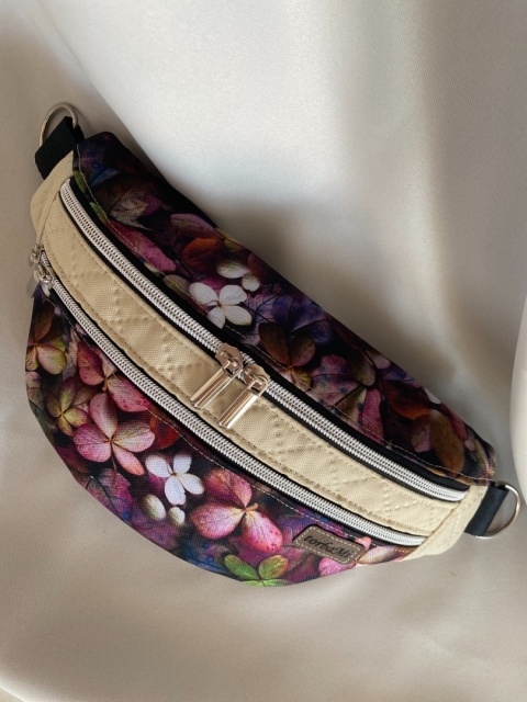 Nerka Luna z tkanin wodoodpornych hortensje i wanilia rozmiar M