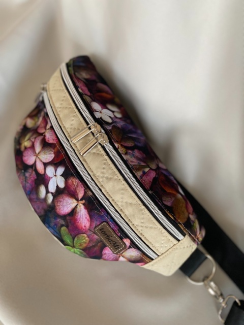 Nerka Luna z tkanin wodoodpornych hortensje i wanilia rozmiar M