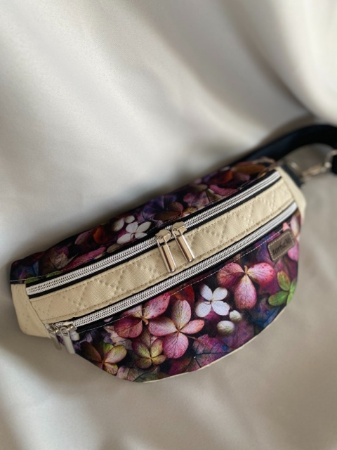 Nerka Luna z tkanin wodoodpornych hortensje i wanilia rozmiar M