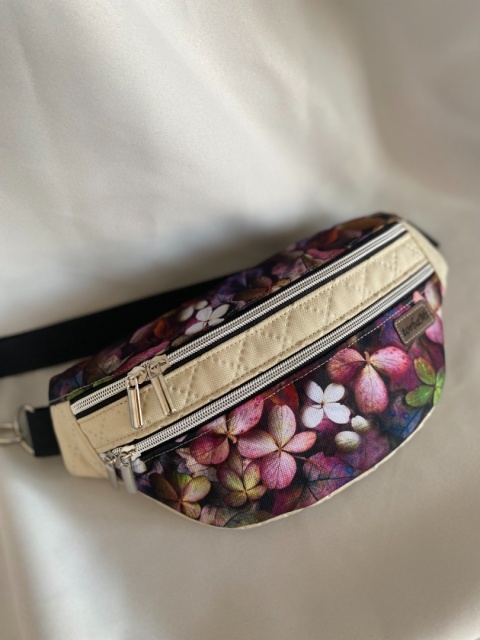 Nerka Luna z tkanin wodoodpornych hortensje i wanilia rozmiar M