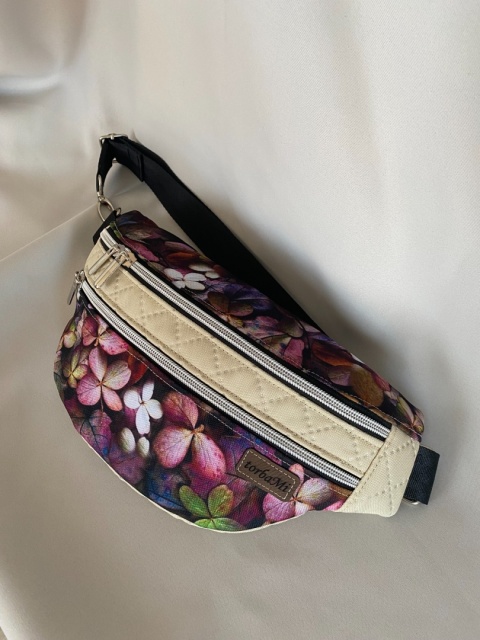 Nerka Luna z tkanin wodoodpornych hortensje i wanilia rozmiar M