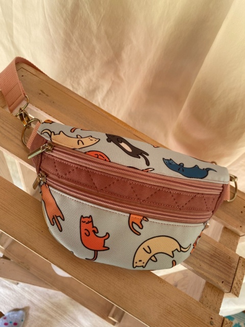 Nerka Luna z tkanin wodoodpornych w kotki rozmiar S