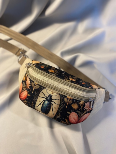 Nerka z tkanin wodoodpornych Żuczki i wanilia rozmiar M - NA ZAMÓWIENIE