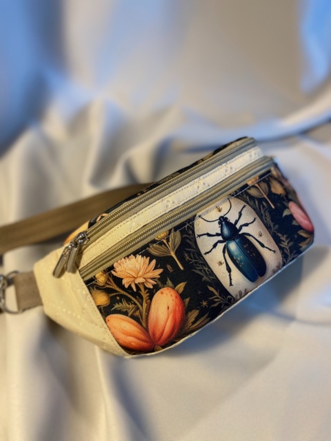 Nerka z tkanin wodoodpornych Żuczki i wanilia rozmiar M - NA ZAMÓWIENIE