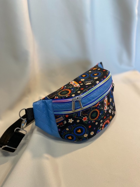 Nerka Jade z tkanin wodoodpornych czaszki i błękit rozmiar L