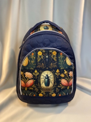 Plecak granat i żuczki NA ZAMÓWIENIE