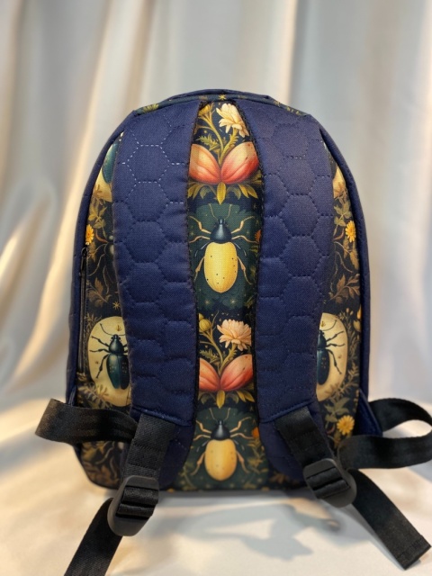 Plecak granat i żuczki NA ZAMÓWIENIE