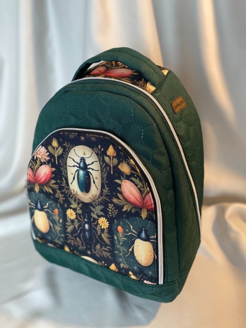 Plecak zieleń i żuczki