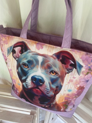 Torba szoperka Lawendowy Pitbull - NA ZAMÓWIENIE