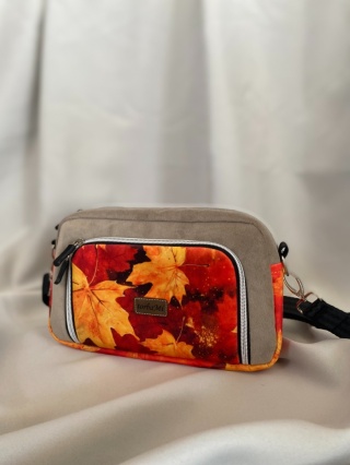 Torebka Tala z weluru tapicerskiego Jesienne liście - NA ZAMÓWIENIE