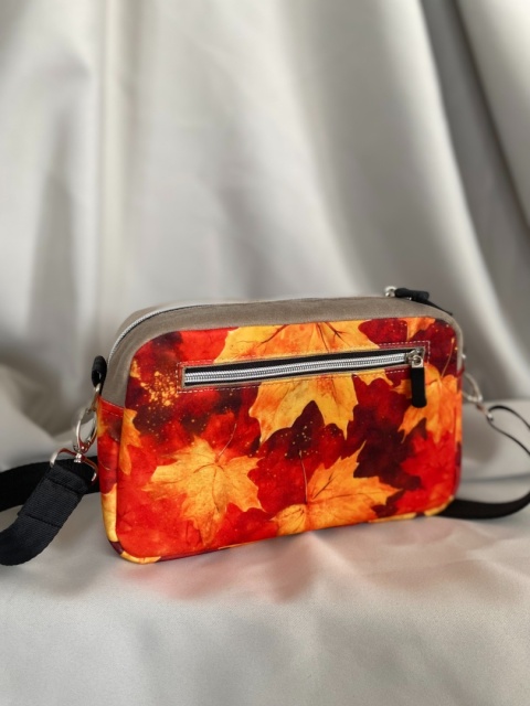 Torebka Tala z weluru tapicerskiego Jesienne liście - NA ZAMÓWIENIE