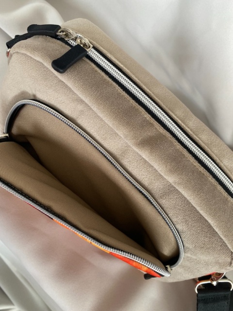 Torebka Tala z weluru tapicerskiego Jesienne liście - NA ZAMÓWIENIE