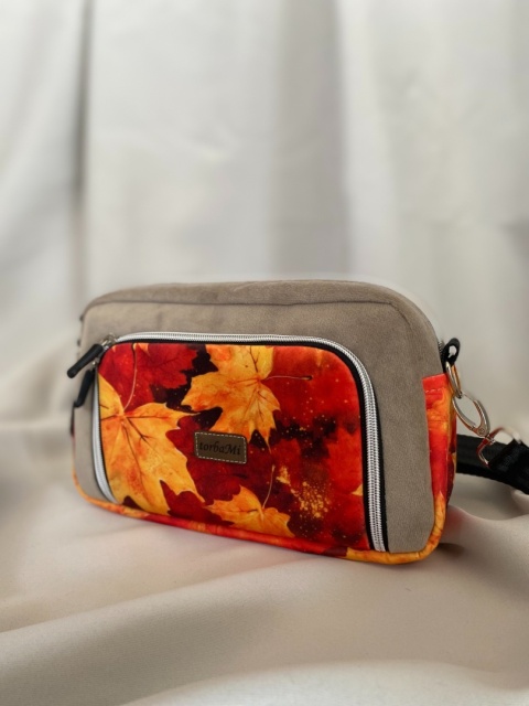 Torebka Tala z weluru tapicerskiego Jesienne liście - NA ZAMÓWIENIE