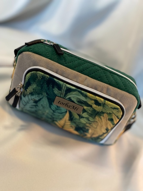 Torebka Tala z weluru tapicerskiego Paprocie - NA ZAMÓWIENIE