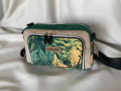 Torebka Tala z weluru tapicerskiego Paprocie - NA ZAMÓWIENIE