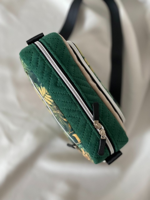 Torebka Tala z weluru tapicerskiego Paprocie - NA ZAMÓWIENIE