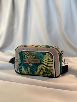 Torebka Tala z weluru tapicerskiego Paprocie - NA ZAMÓWIENIE