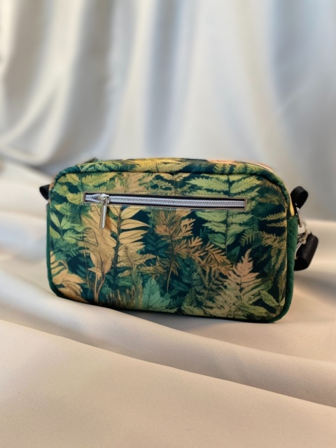 Torebka Tala z weluru tapicerskiego Paprocie - NA ZAMÓWIENIE