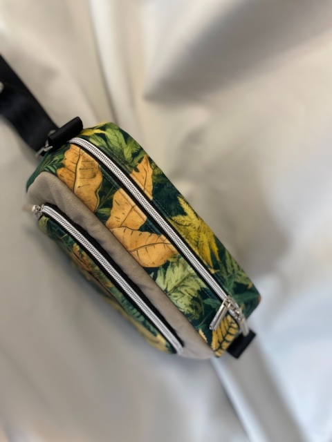 Torebka Tala z weluru tapicerskiego Paprocie - NA ZAMÓWIENIE