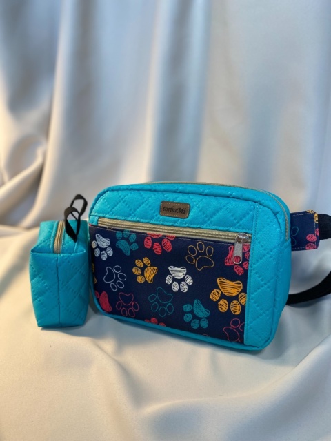 Zestaw na spacer z psem: saszetka biodrowa Tami i saszetka na smaczki - NA ZAMÓWIENIE