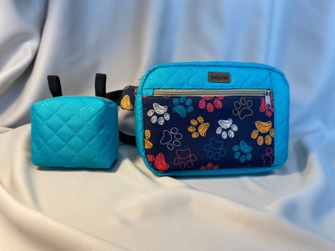 Zestaw na spacer z psem: saszetka biodrowa Tami i saszetka na smaczki - NA ZAMÓWIENIE