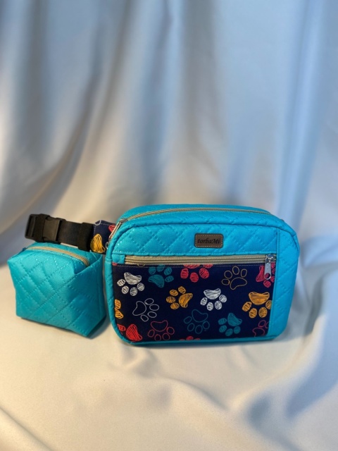 Zestaw na spacer z psem: saszetka biodrowa Tami i saszetka na smaczki - NA ZAMÓWIENIE