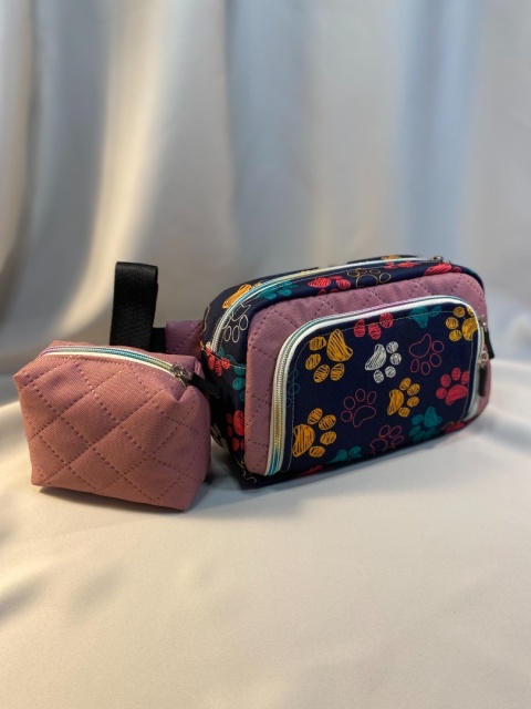 Zestaw na spacer z psem: saszetka biodrowa Tala i saszetka na smaczki - NA ZAMÓWIENIE