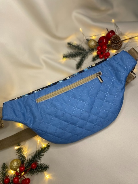 Nerka Luna z tkanin wodoodpornych zimowe wzory i błękit rozmiar L